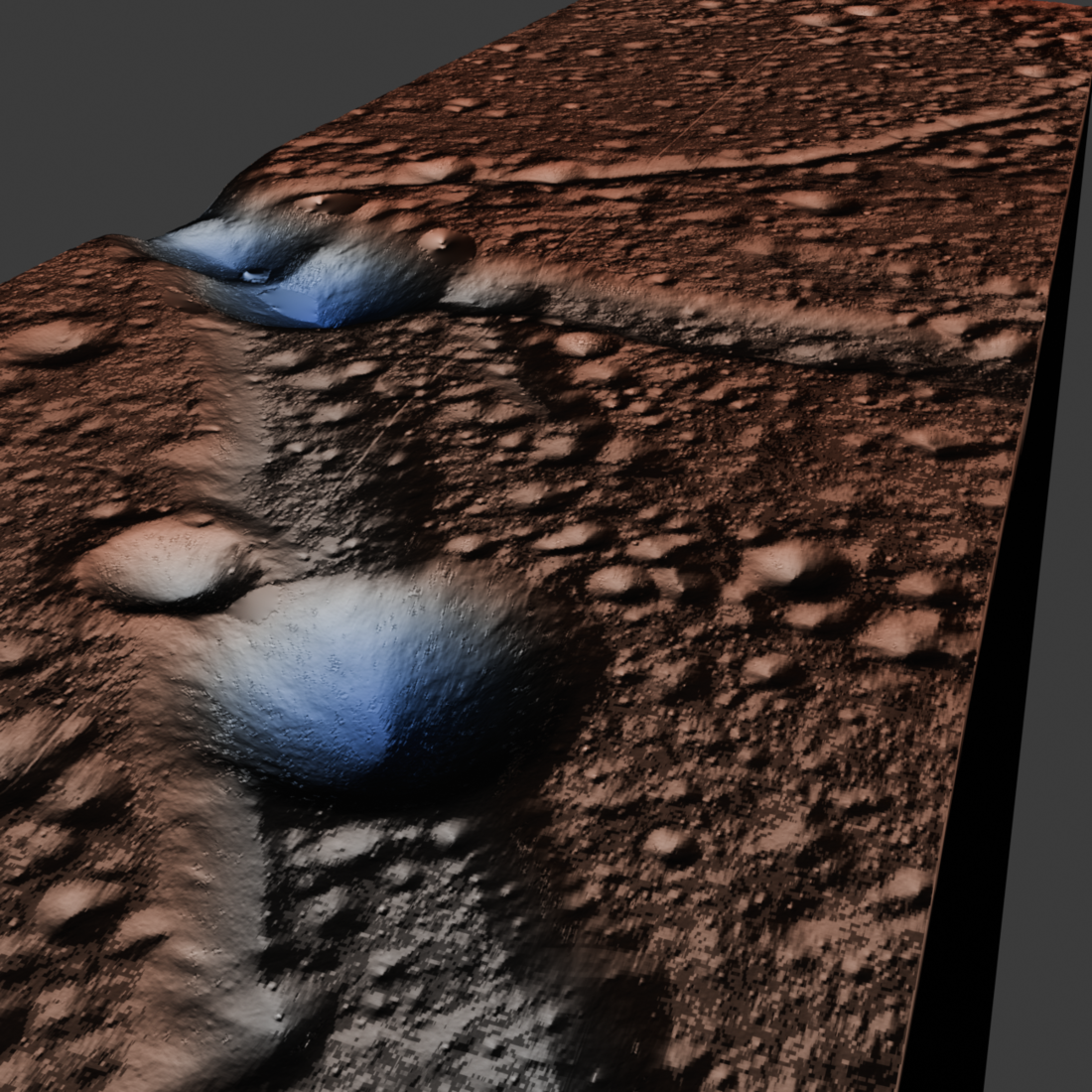 Rima Hyginus DEM oblique view