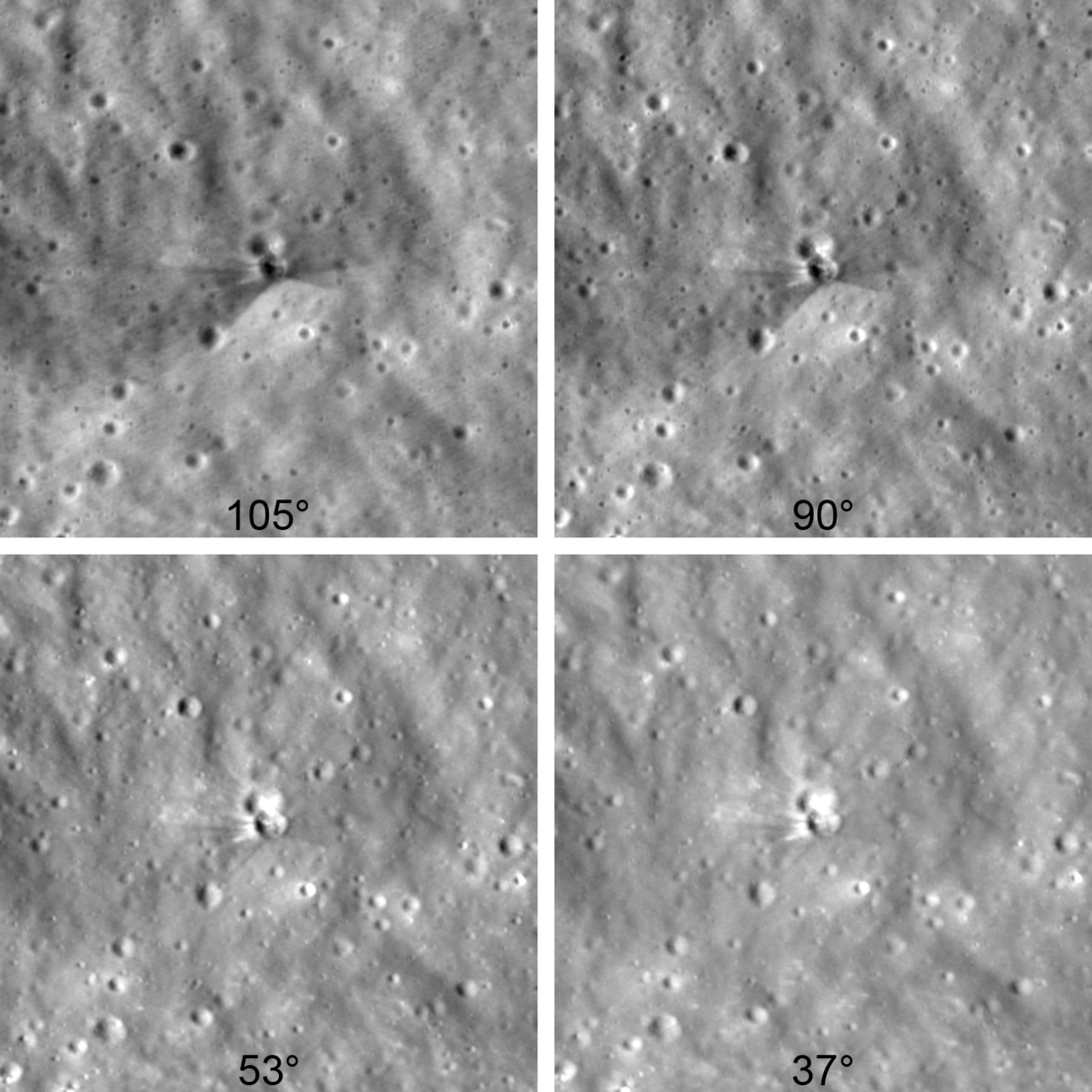 4 NAC images over a broad range of phase angles