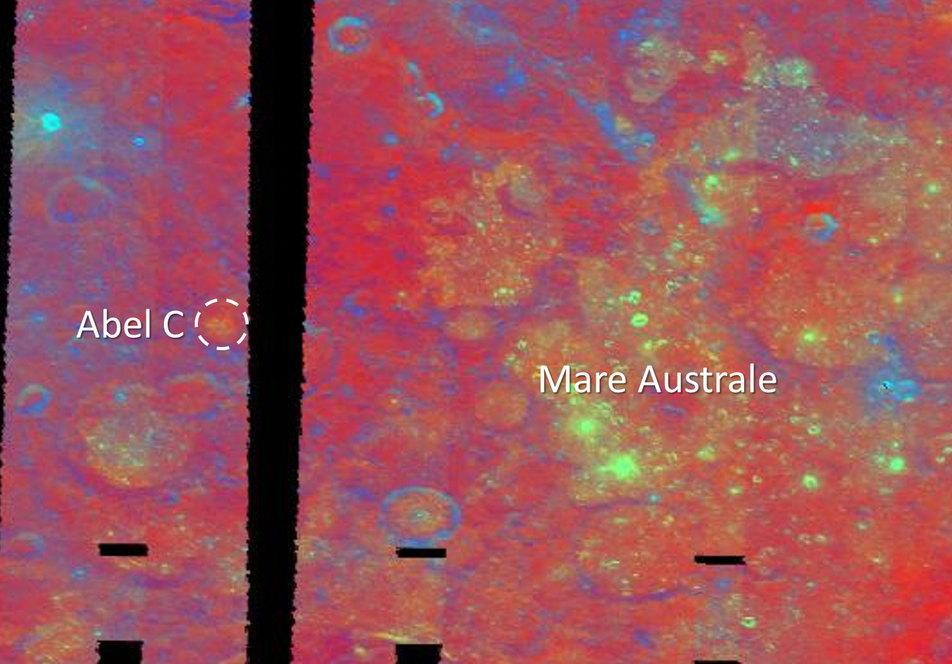 Clementine false color image of Abel C