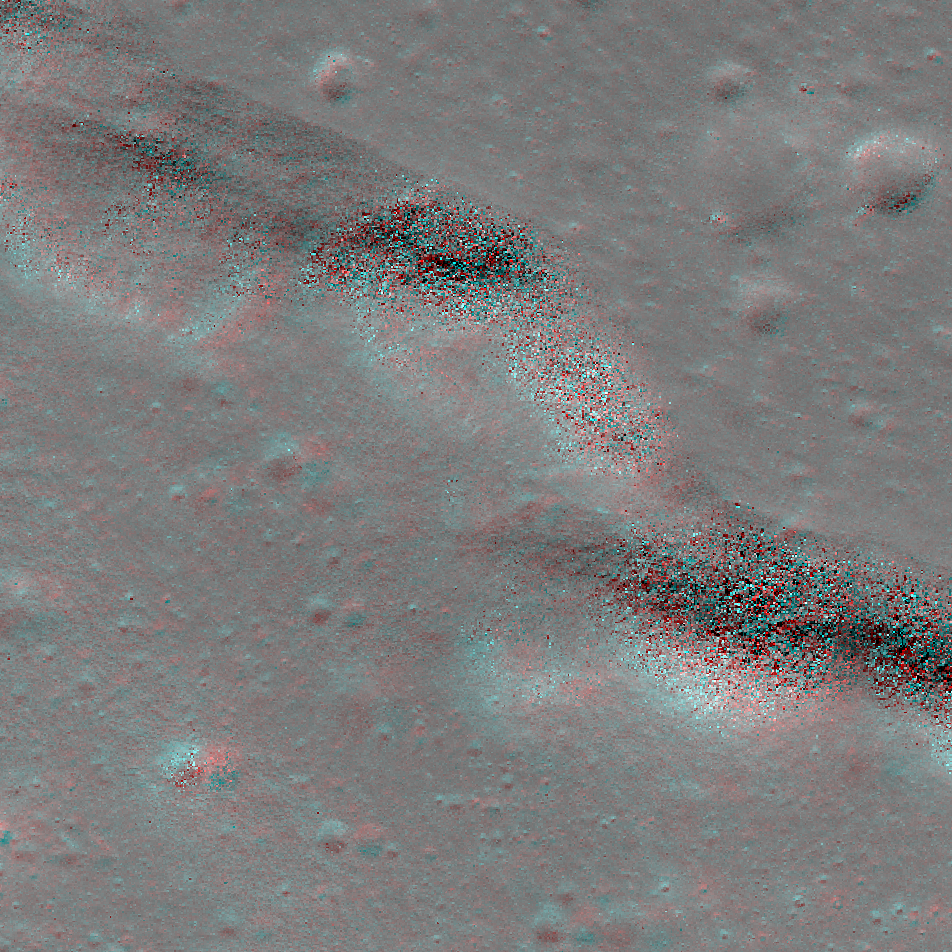 NAC Anaglyph: Mare Frigoris Wrinkle Ridges