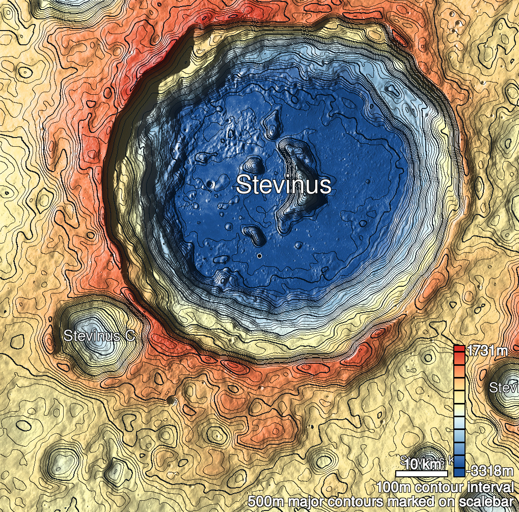 Stevinus 22 Shaded Relief