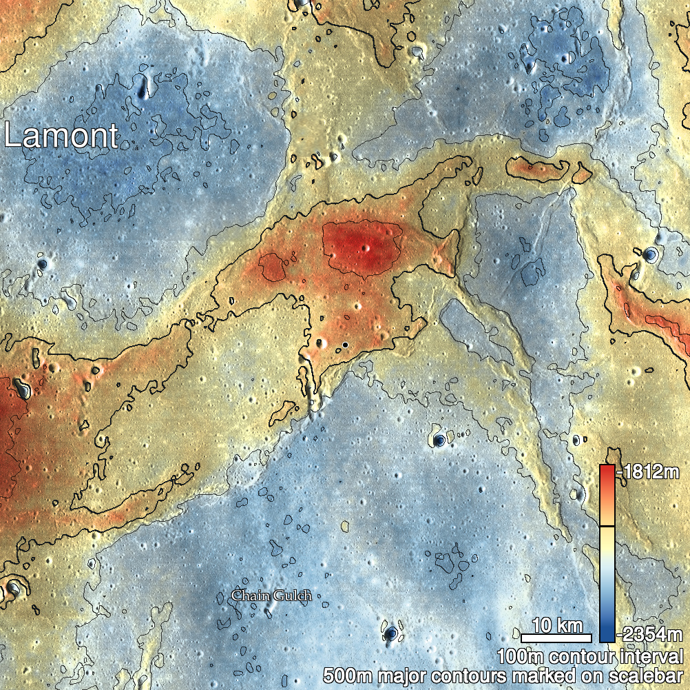Southwest Mare Tranquillitatis Pit Shaded Relief