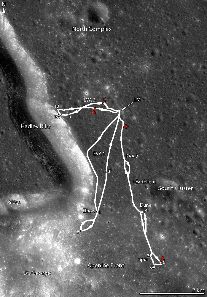 LROC Apollo 15 Traverse Map LROC Apollo 15 Traverse Map