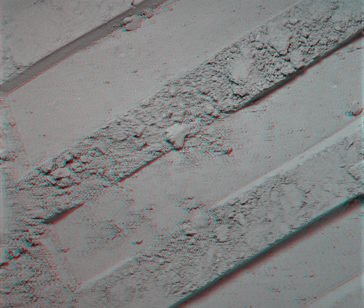 Boot print anaglyph Boot print anaglyph